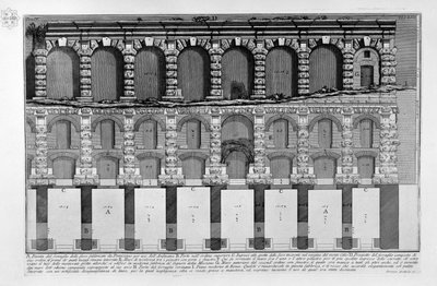 Darstellung des Tiergeheges, das von Domitian für das Amphitheater gebaut wurde von Giovanni Battista Piranesi